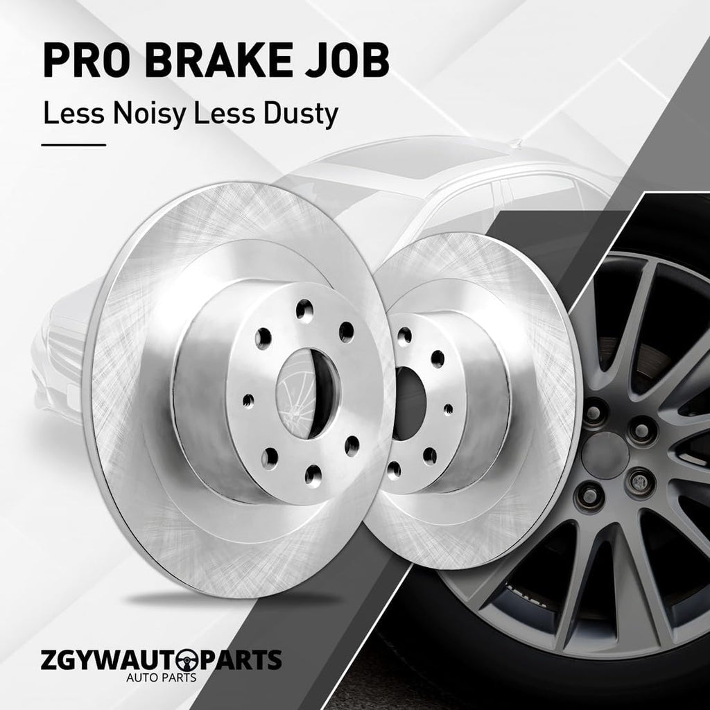 Front Brake Pads and Rotors Kit - Brake Kit Replacement for Ford Fiesta 2011 2012 2013 2014 2015 2016 2017 2018 2019 1.6L l4, for Ford Fiesta 2014 2015 2016 2017 1.0L l3