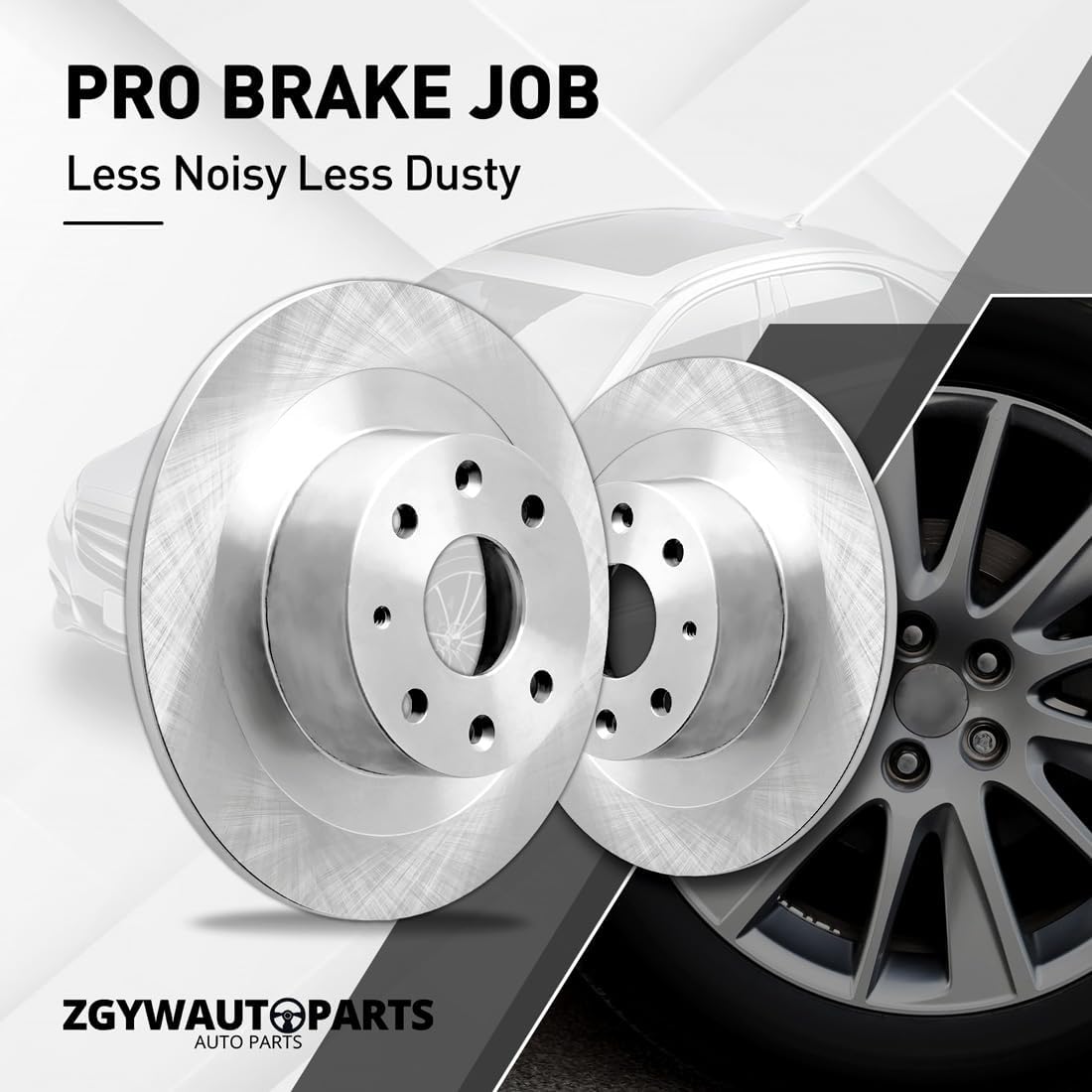 Front Brake Pads and Rotors Kit - Brake Kit Replacement for Ford Fiesta 2011 2012 2013 2014 2015 2016 2017 2018 2019 1.6L l4, for Ford Fiesta 2014 2015 2016 2017 1.0L l3