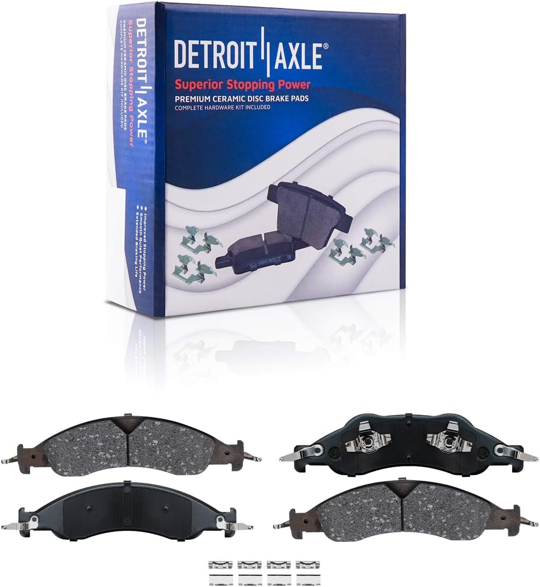 Detroit Axle - 14pc Brake Struts Kit for 2007-2009 Ford Expedition Lincoln Navigator Brake Rotors Ceramic Brakes Pads Ready Suspension Struts Front and Rear Replacement [w/o Electronic Suspension]