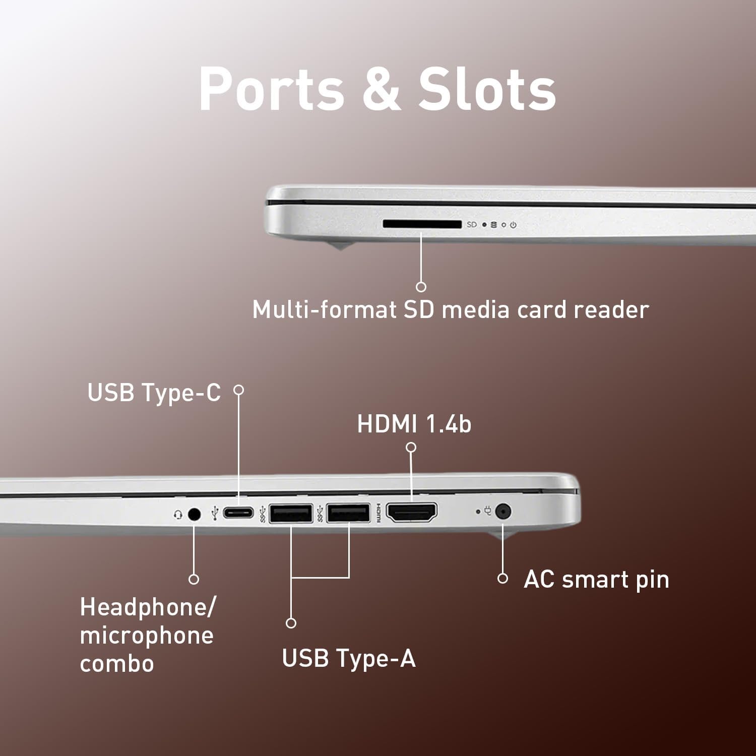 HP Ultrabook 14 Laptop Computer Business Study & Home 2026, MS Office for The Web + Win11 Home, Quad-Core Intel CPU, 128GB SSD, WiFi 6, Bundle Thunderobot Wireless Mouse