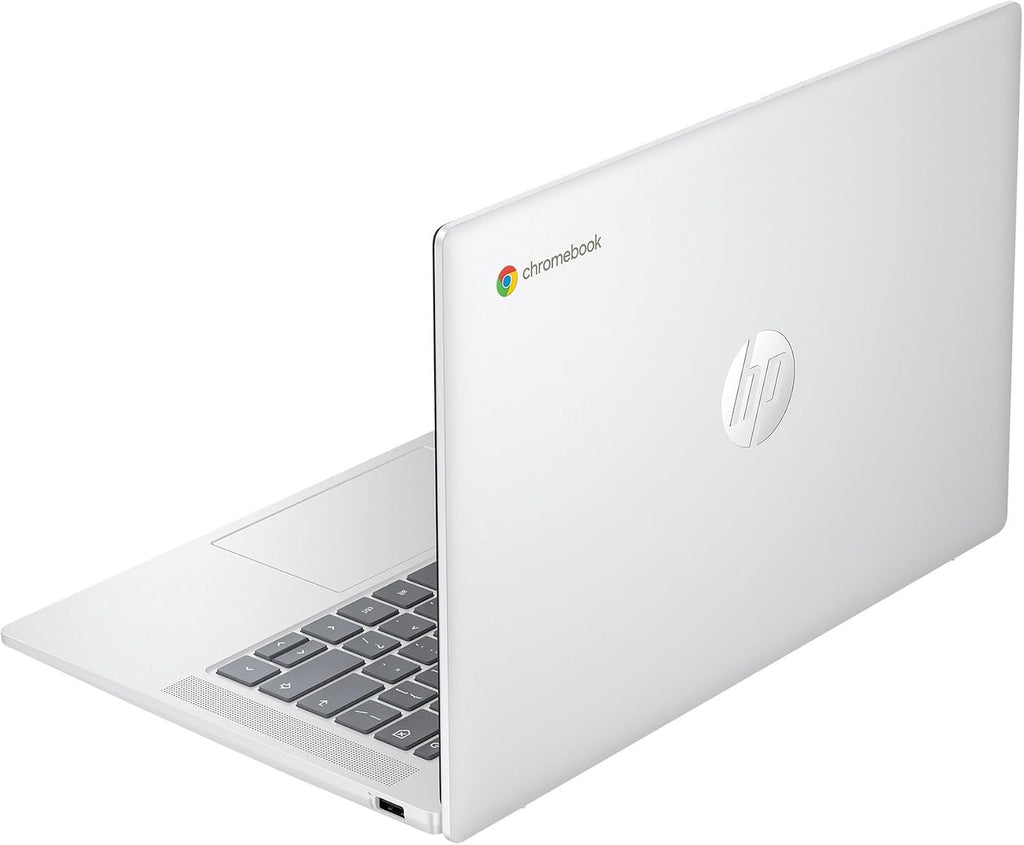 HP Chromebook 14 inch HD Anti-Glare Laptop | Intel Processor N200 | Intel UHD Graphics | Bluetooth |Silver| 4GB RAM | 256GB Storage(128GB eMMC + 128GB Micro SD) | Chrome OS