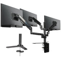 Triple Monitor Mount - Vesa Mount，Gas Spring Adjustable 3 Monitor Desk Stand with Swivel，Tilt，and Clamp Functions for Computer Screens from 17-32 Inches，Each Stand Holds 19.8 LBS