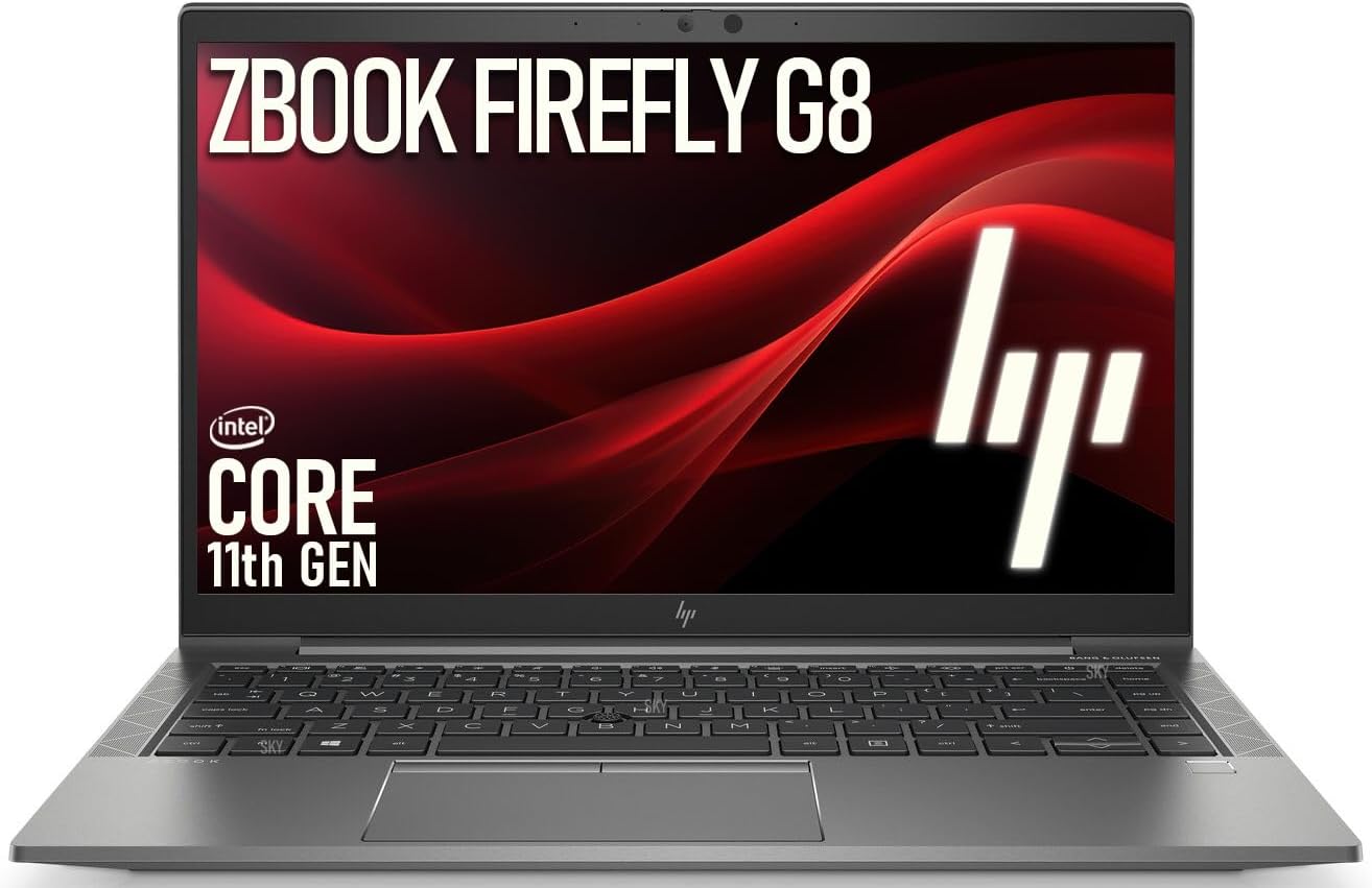 HP ZBook Firefly 14 G8 Laptop, 14' FHD Notebook, 11th Gen Quad-Core i5-1135G7, 16GB RAM, 256GB SSD, HDMI, Backlit Keyboard, Windows 11 Pro (Renewed)