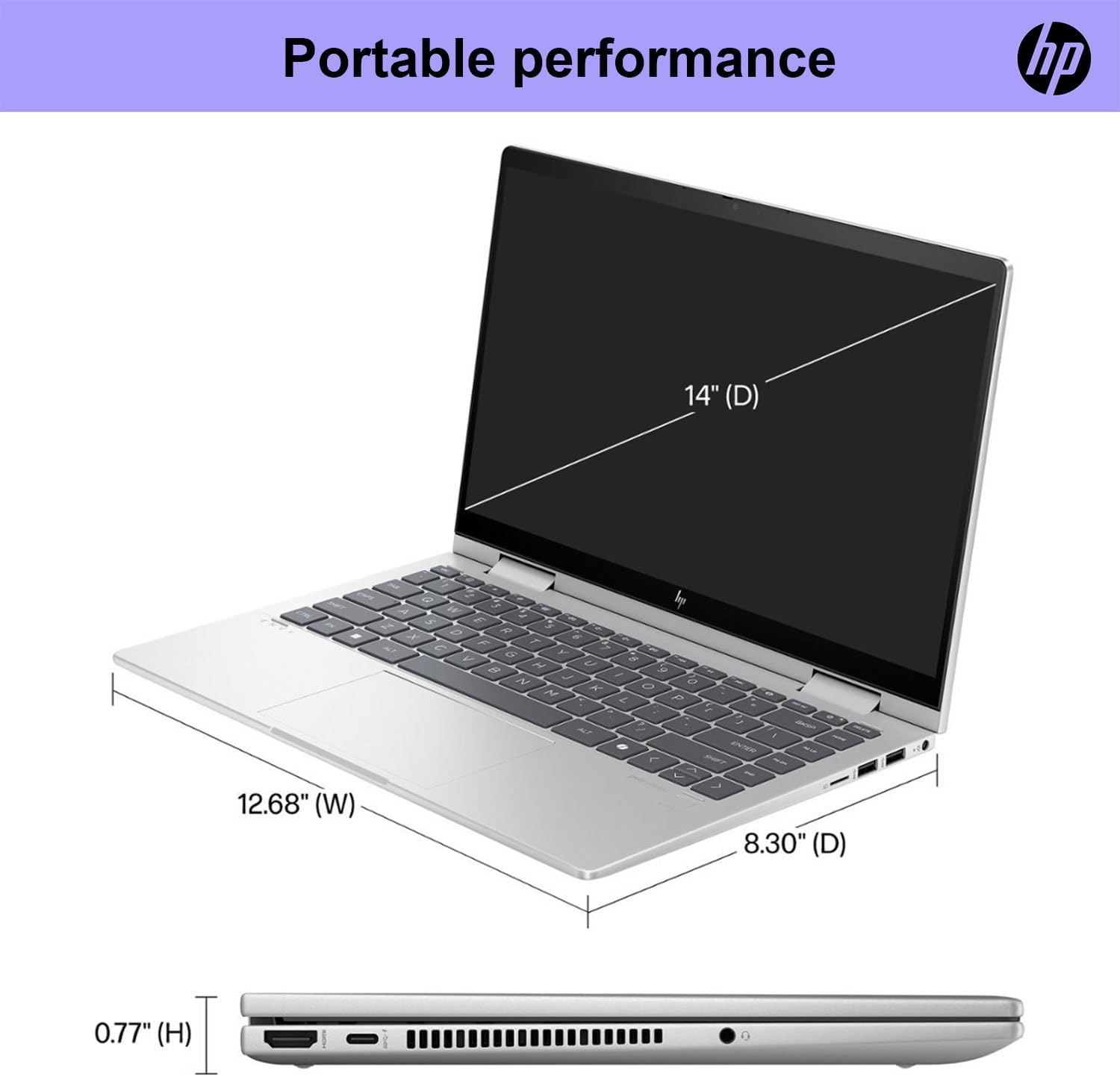HP Envy X360 Business 14' Touchscreen Intel Core 7 2-in-1 Convertible Laptop, 14' FHD 1920 * 1080 Touchscreen, Core 7 150U (Beats Intel i7-14700), 16GB RAM, 1TB SSD, FP Reader, Wi-Fi 6, W11P