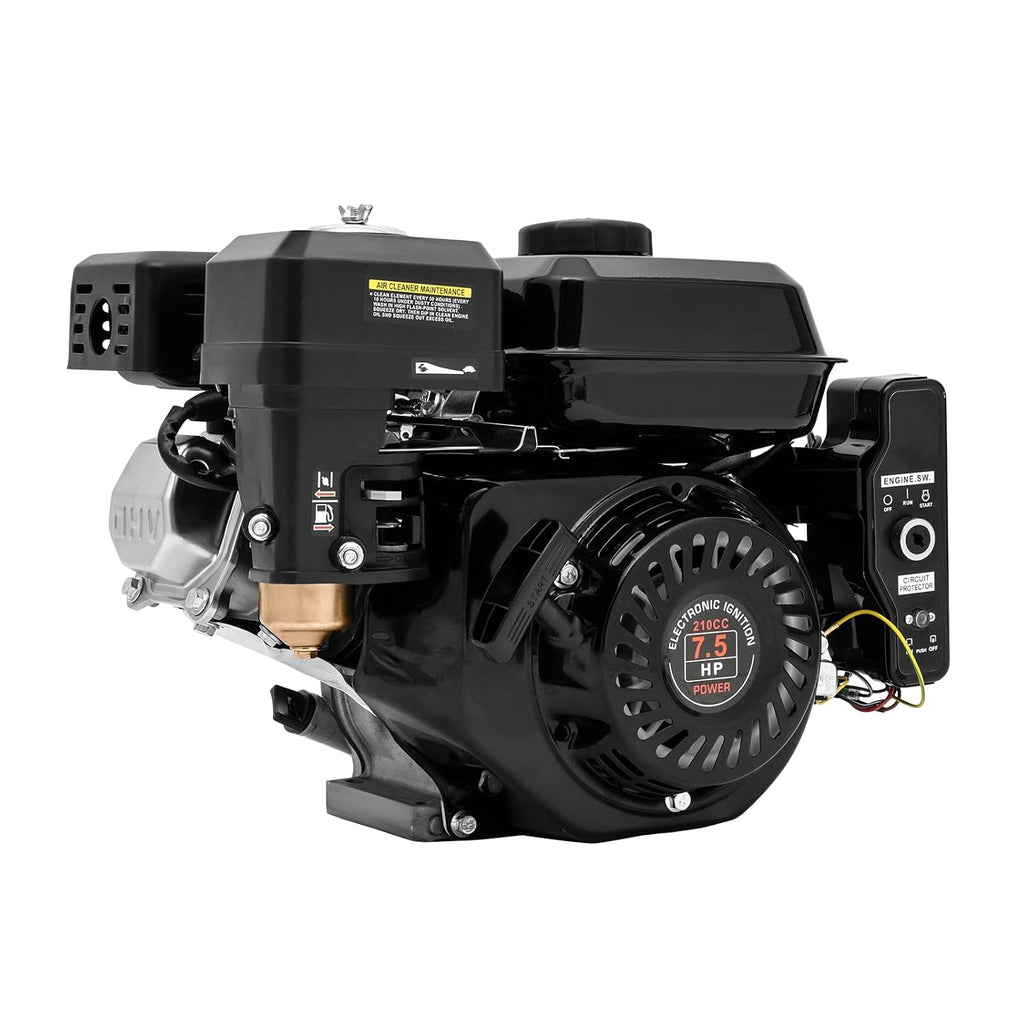 Bepritm 7.5HP 210CC Gas Engine with Electric Start, Gasoline Engine 3600RPM 4-Stroke Single Cylinder for Go Kart Lawn Mower Compressor Pump Generator Gas Powered
