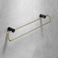 LSLYTQ Black Gold Towel Rack Rail Bar, Bathroom Hardware Set, Wall Mounted Bathroom Towel Shelf