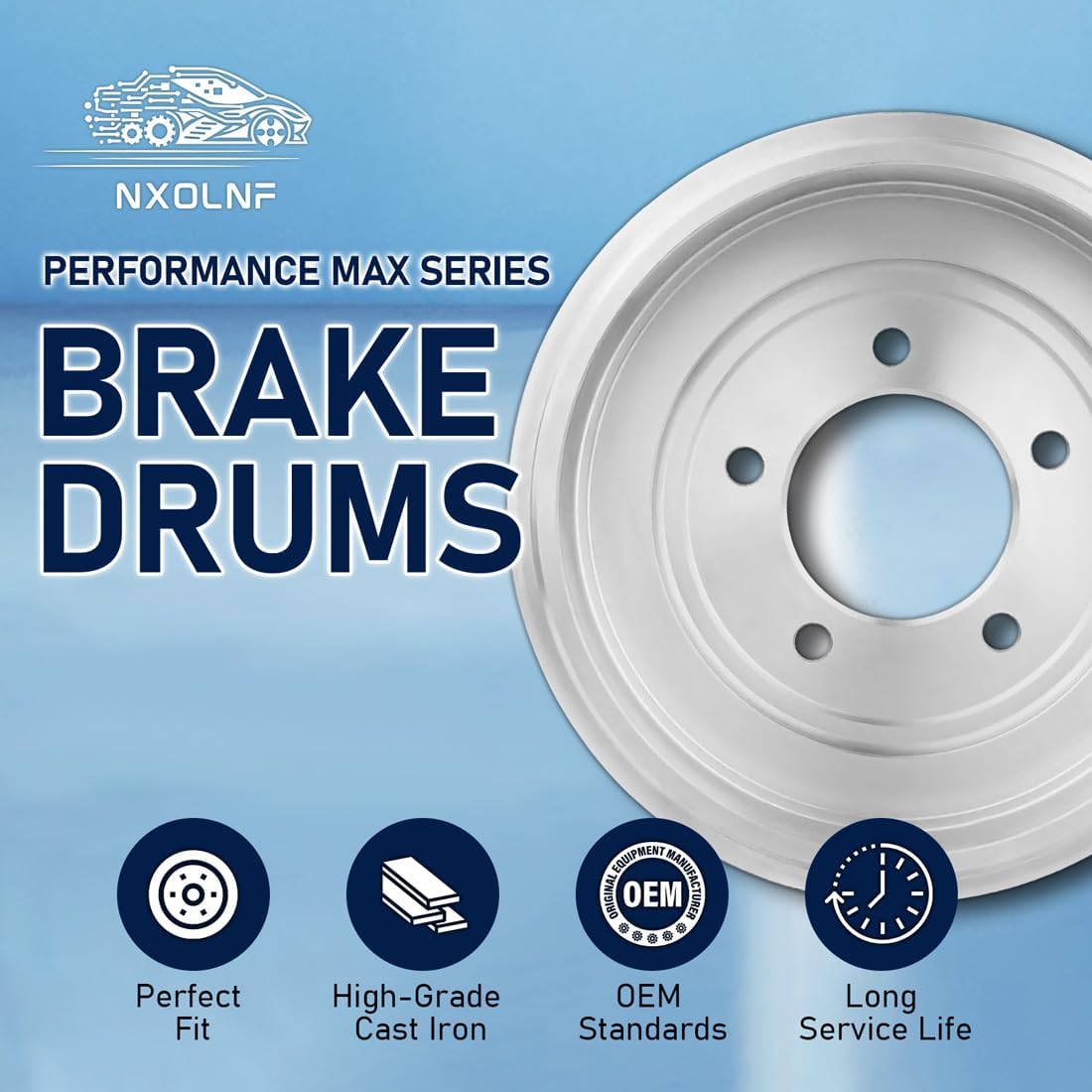Brake Drum 9.62inch (244.35mm) for Ford Fiesta 1.6L 2011 2012 2013 2014 2015 2016 2017 2018 2019, for Ford Fiesta 1.0L 2014 2015 2016 2017 Replacement Rear 4 Lug Drum Brake Kit 2PCs