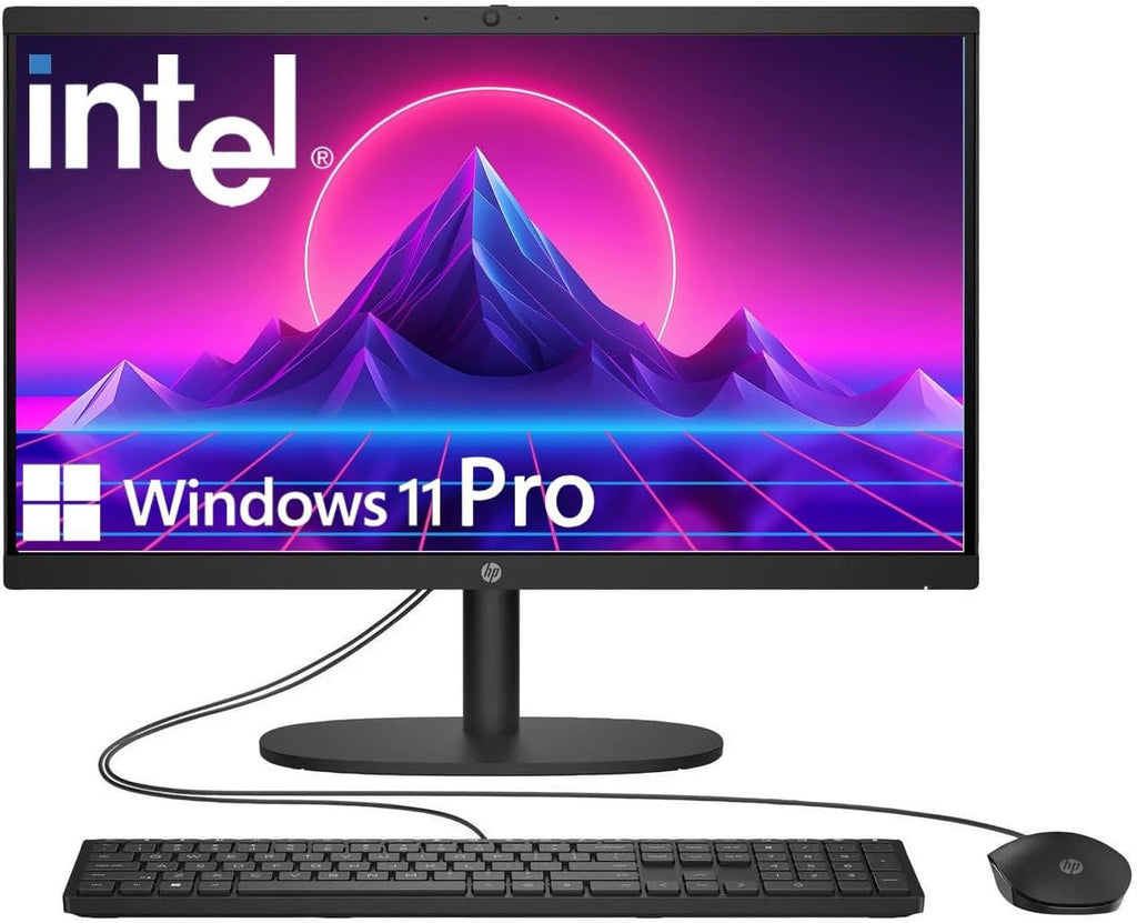 HP 2025 22' FHD All-in-One Desktop Computer • The New Version for Everyday Use • Latest 13th Gen Intel Quad-Core CPU • 8GB DDR5 • 128GB Storage • HDMI • Type-C • Wi-Fi • HD Webcam • Win11 Pro • Black