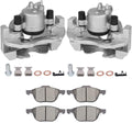 SCITOO Front Left & Right Brake Kit [4] Brake Pads [2] Brake Disc Calipers w/Bracket Compatible With 2004-2007 for Ford for Focus