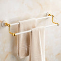 LSLYTQ Platinum European Towel Rack Bar Rail, Space Aluminum Gold Towel Shelf, Tissue Paper Holder, Bathroom Accessories Set