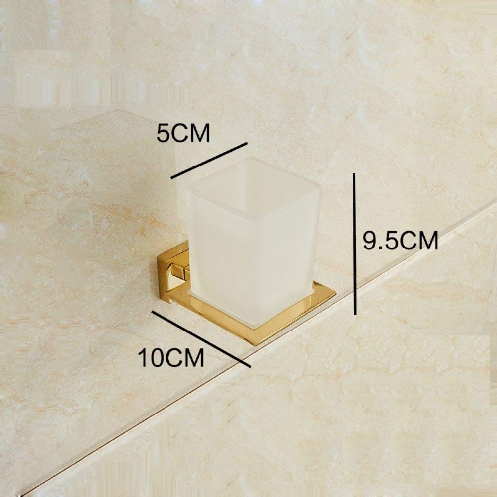 Golden Towel Rack Towel Bar Gold Stainless Steel Hardware SetRobe HookToilet Brush Cup Holder Soap Dish Bathroom Accessories,Single Towel Bar(Towel Ring)