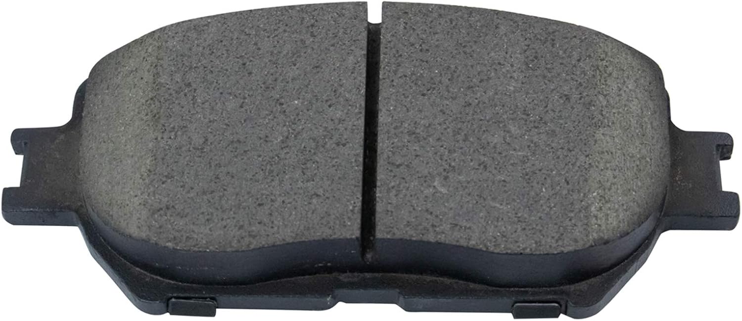 TRQ Front Brake Pad and Rotor Set Ceramic Rotors Calipers Hoses Compatible with 2002-2006 Toyota Camry LE