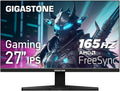 Gigastone 27 inch IPS LED Back Light Gaming Monitor 165Hz FHD 1920 x 1080, 178° Wide View Frameless PC Monitor, Built-in Speakers, FreeSync, Eye Care Technology, Ergonomic Tilt VESA Mount,DP,HDMI