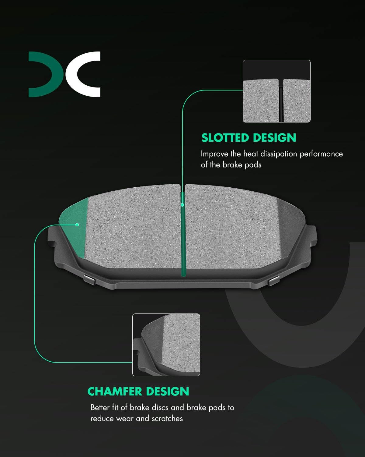 SCITOO Front 11.81' Brake Pads and Rotors Kits Fit For Acura MDX 2001 2002,For Honda Odyssey 1999 2000 2001 2002 2003 2004