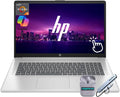 HP 17.3' Business Touchscreen Laptop Computer, 16GB RAM 1.5TB Storage (1TB SSD+512GB Docking Station Set), AMD Ryzen 5 7430U (Up to 4.3 Ghz), Windows 11, Numeric Keypad, SageNova Earphones, Silver