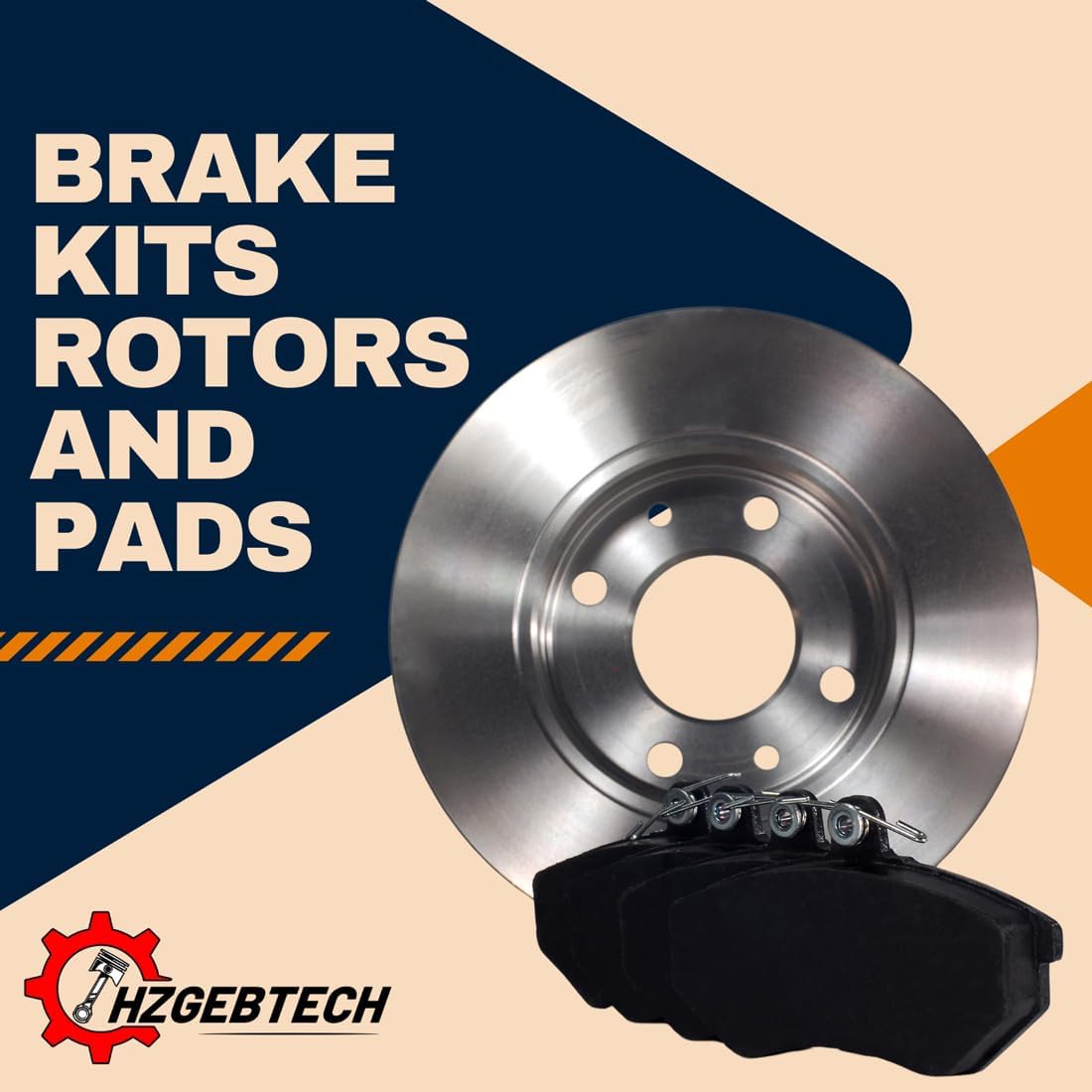 Rotors and Brake Pads 6PCs Front Automotive Replacement Brake Kits for Ford Fiesta 1.6L 2011 2012 2013 2014 2015 2016 2017 2018 2019, for Ford Fiesta 1.0L 2014 2015 2016 2017