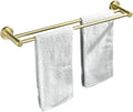Towel Rack Stainless Steel Towel Hanger No Drilling Towel Holder Wall Mounted Self Adhesive Double bar for Bathroom Toilet,Gold Bathroom (Color : Gold)