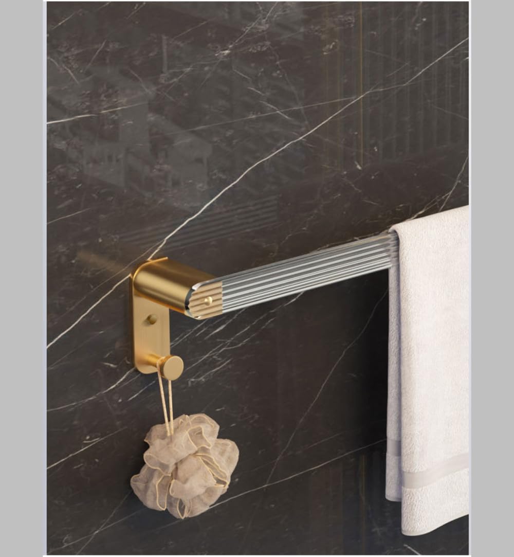 Bathroom Hardware Kit Gold Bathtub Accessories Wall Mounted Towel Rack Towel Bar Toilet Brush Towel Hook Paper Holder,Towel Rack