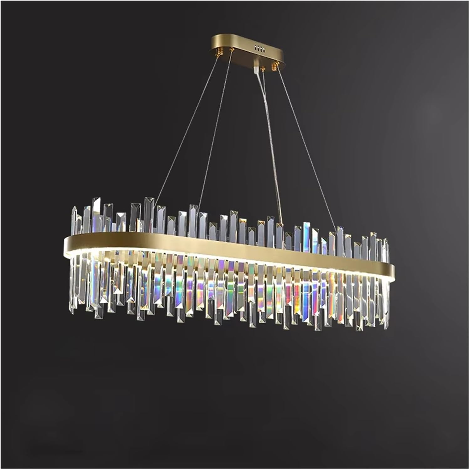 LED Postmodern Gold Silver Crystal Designer Hanging Chandelier Lighting Suspension Luminaire Lampen for Foyer,Dining Light Fixtures
