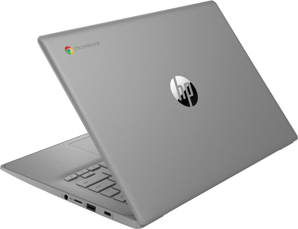 HP Chromebook 14' Business & Student Laptop Computer, Intel Celeron N4120, HD Webcam, WI-FI, HD Audio, Chrome OS, PLUSERA Earphones, Gray (Gray, 4GB RAM | 64GB eMMC)