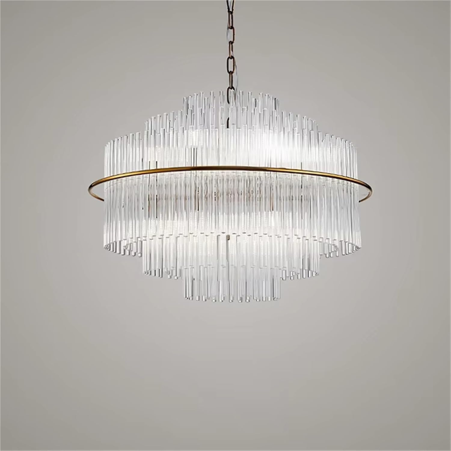 Round Oval Gold Silver Chrome Crystal Designer LED Chandelier Lighting Lustre Suspension Luminaire Lampen for Foyer Dinning Room,Dining Light Fixtures