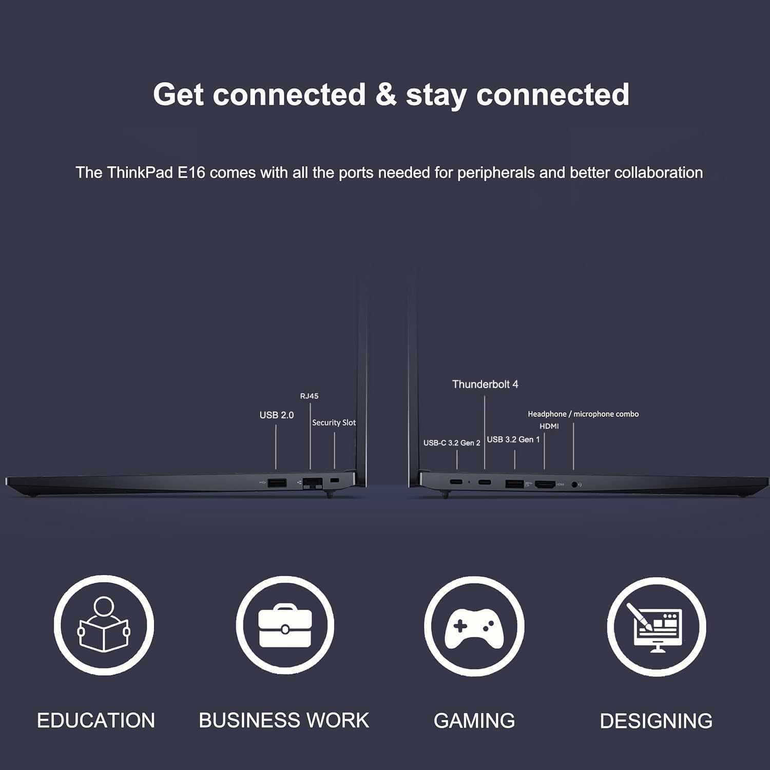 Lenovo ThinkPad E16 Business Laptop (16' FHD+ Touchscreen, Intel 10-Core i7-1355U, 16GB RAM, 512GB SSD) Fingerprint, Backlit KB, 1080P RGB Webcam, Thunderbolt 4, Ethernet, Win 11 Pro w/ AI Copilot