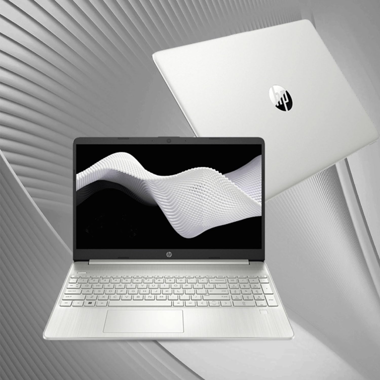 HP Essential Laptop, 15.6' FHD Display, Intel Core i3-1215U, 16GB RAM, 1TB PCIe SSD, Fingerprint Reader, Webcam, Type-C, HDMI, SD Card Reader, Wi-Fi, Windows 11 Home, Silver