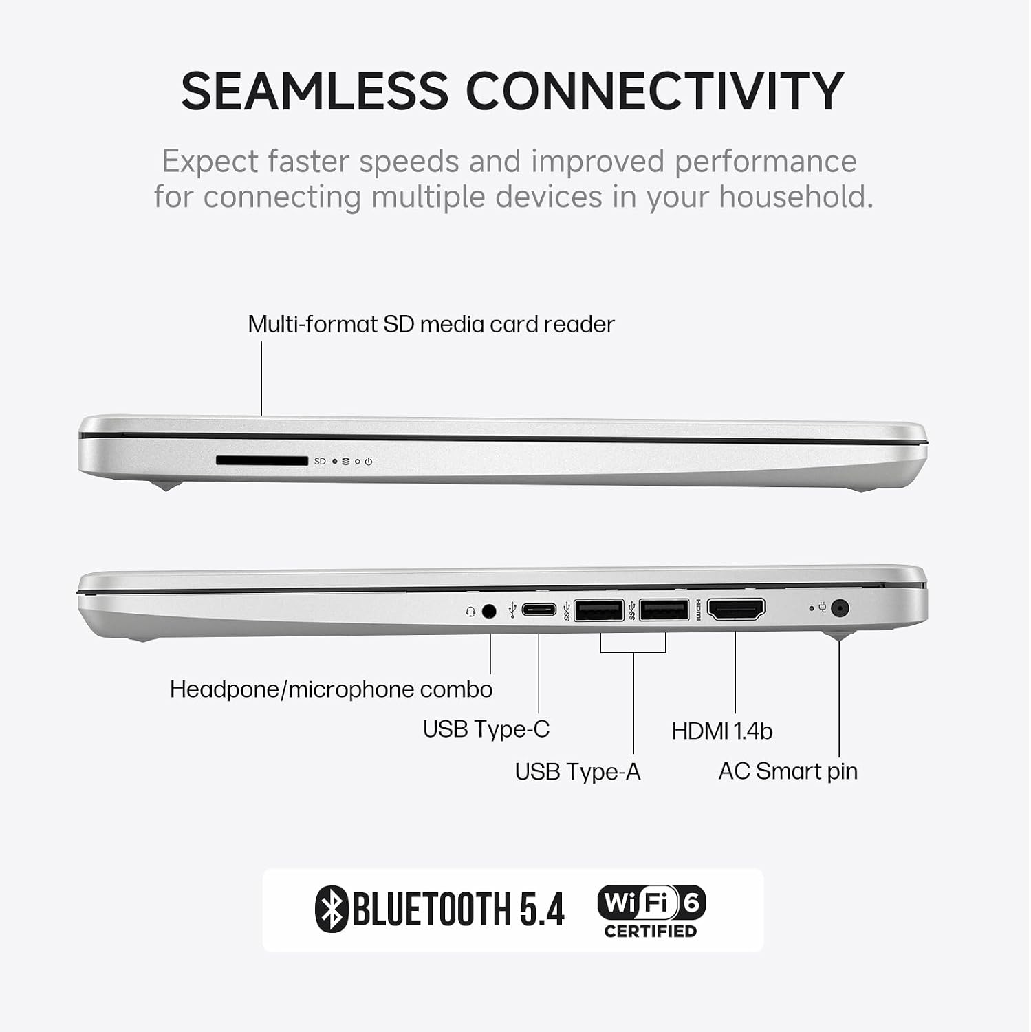 HP 2026 14' Laptop Computer Student Business, Copilot AI, Intel N150, 16GB RAM, 512 GB Storage(128GB UFS+256GB MSD+128GB UFD), 1-Year Office 365, WiFi 6, Ultra Light, Portable, Windows 11 Pro, Silver