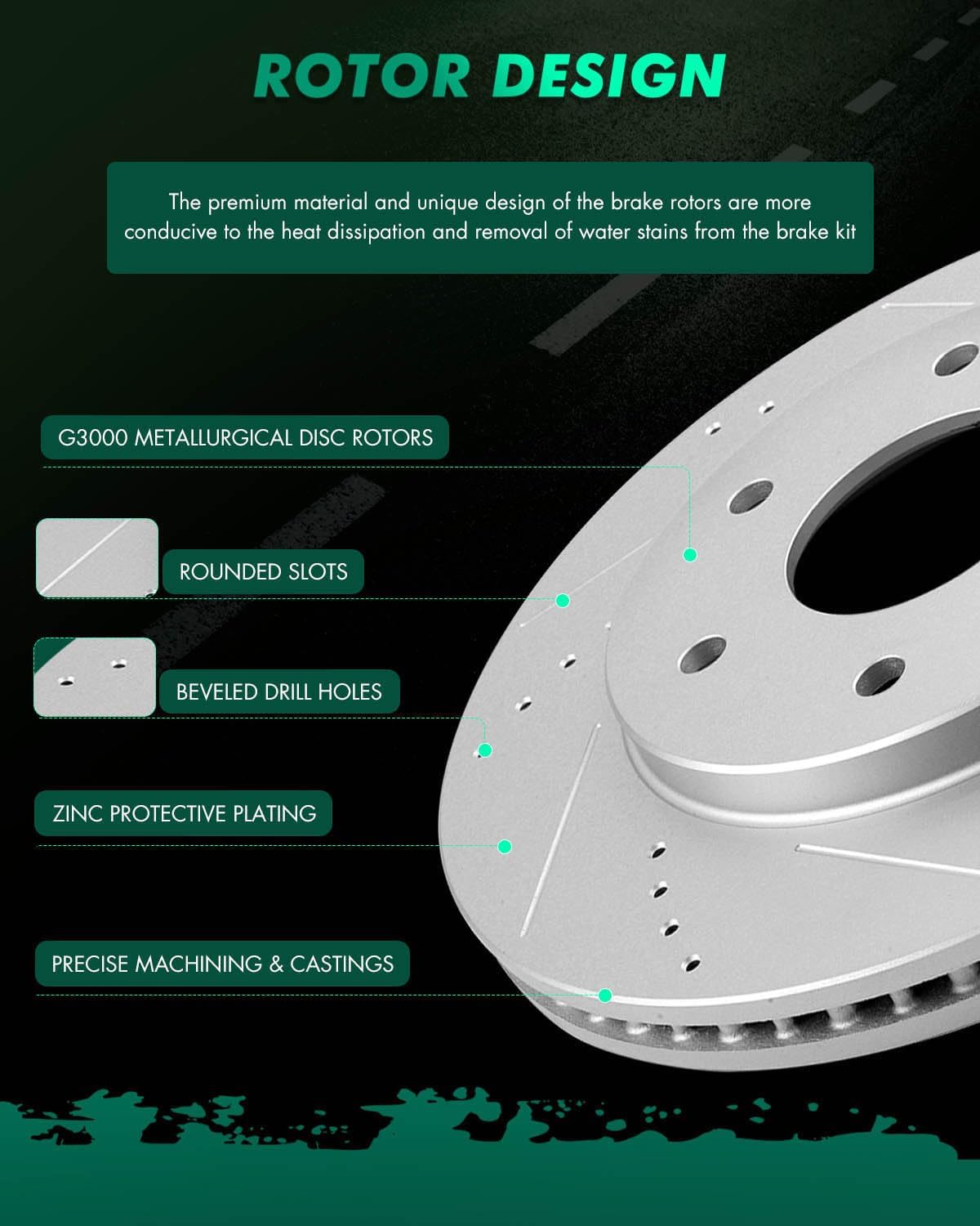SCITOO Front 12.6' Brake Pads and Rotors Kits Fit For INFINITI QX56 2004-2005,For Nissan Armada 2005,For Nissan Pathfinder Armada 2004,For Nissan TITAN 2004-2005