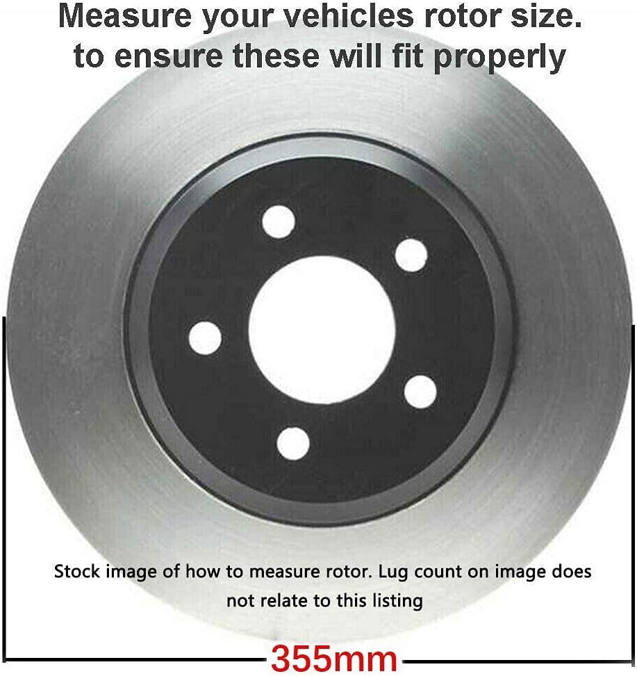Detroit Axle - Front Brake Kit for 2004-2007 Cadillac CTS 2006-2011 STS Drilled and Slotted Disc Brake Rotors Replacement Ceramic Brakes Pads: 13.98' inch Rotor