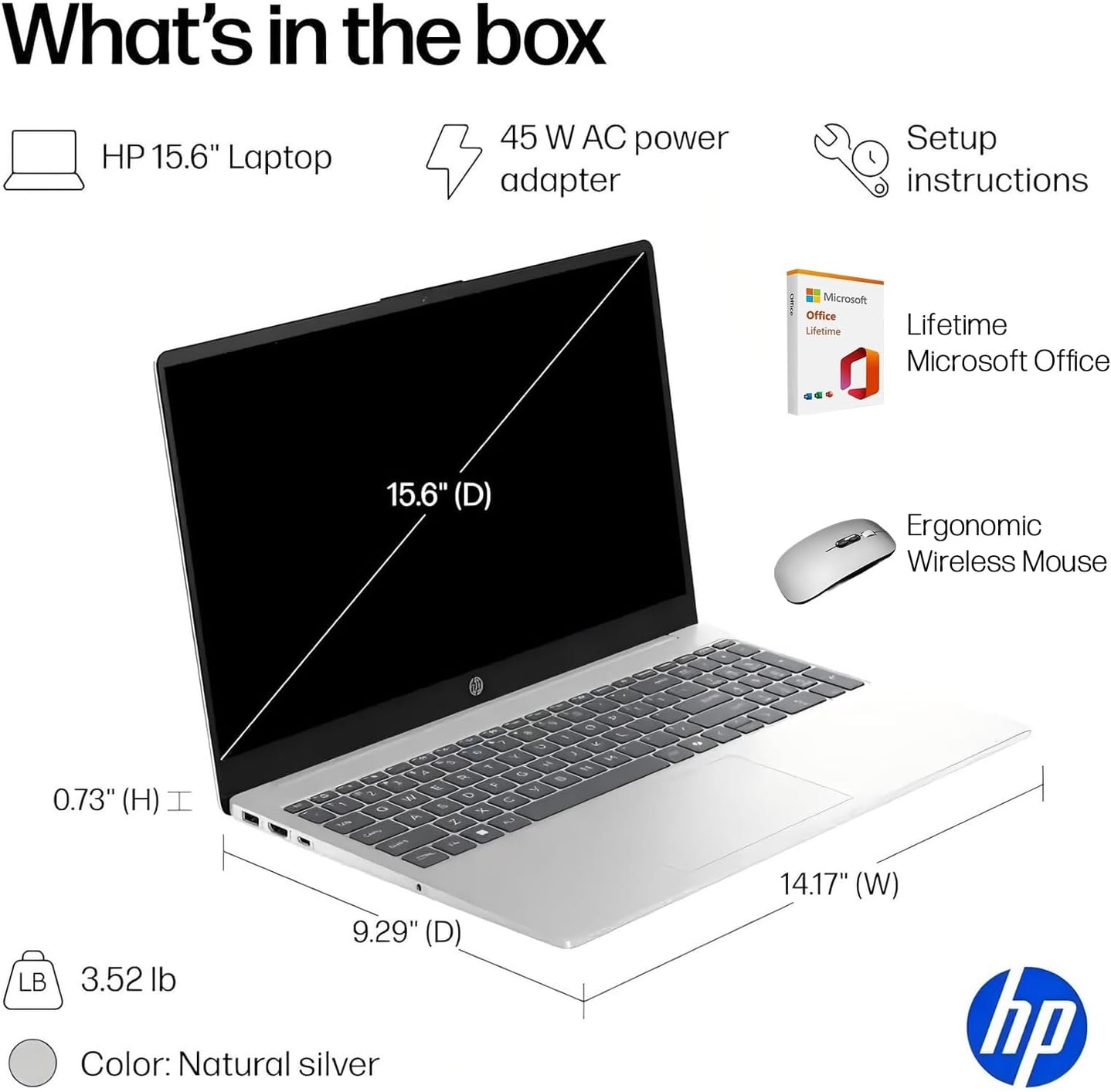 HP 15.6'' FHD Touchscreen Laptop, Intel 10-Core i5-1334U, 16GB RAM 1TB SSD, Lifetime MS Office& Copilot AI, Laptop for Business&Student, WiFi 6, Windows 11 Pro