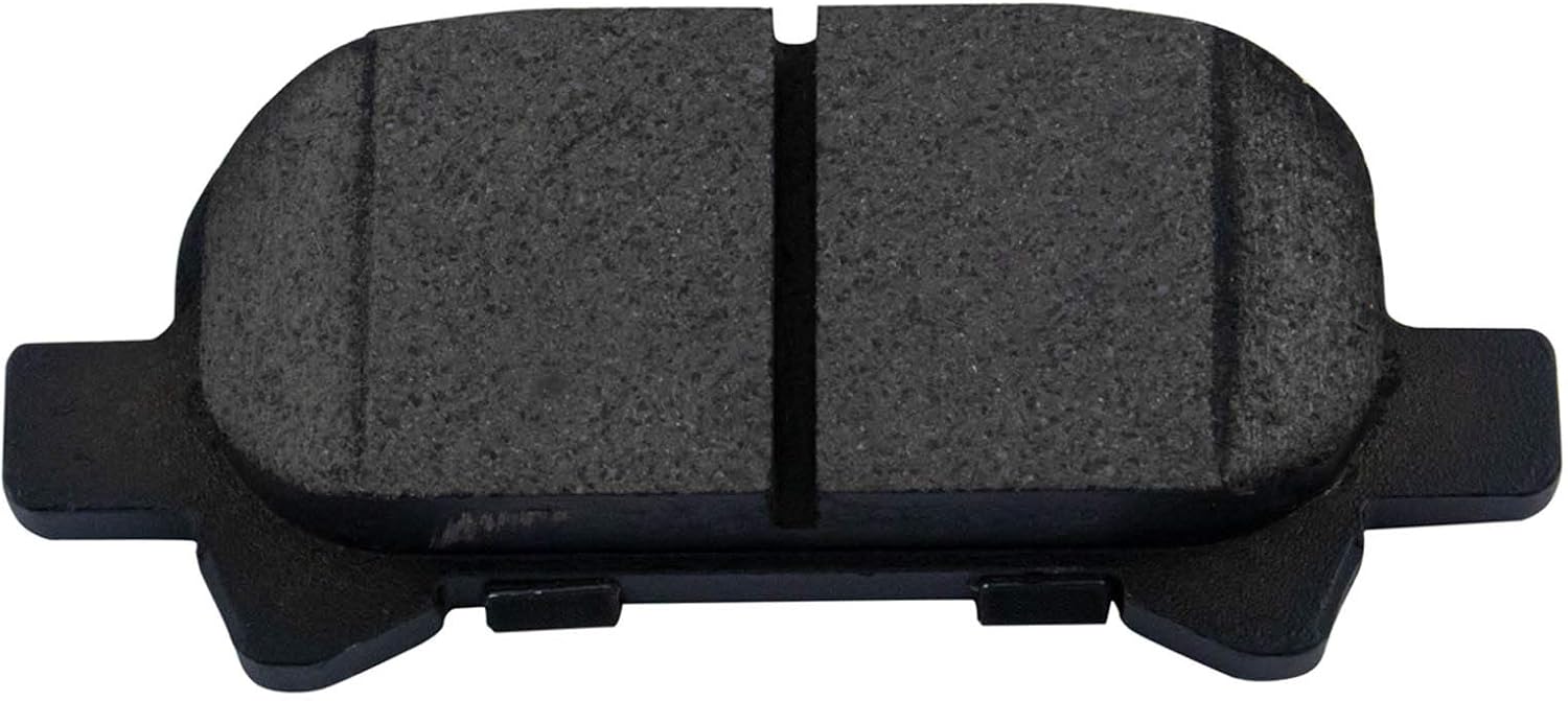 TRQ Rear Brake Pad and Rotor Set Ceramic Solid Rotors Calipers Compatible with 2000-2004 Toyota Avalon