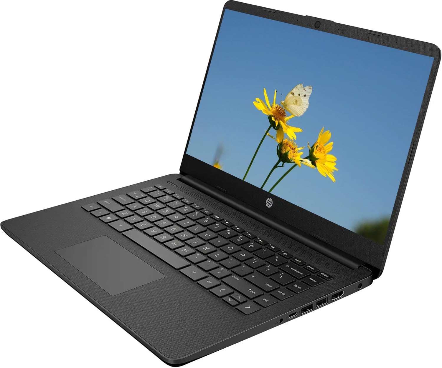 HP AI-Powered 14' HD Laptop with Microsoft Office and 1TB Cloud Storage Included for 1-Year| 16GB RAM|128GB SSD| Intel 4-Core CPU| Webcam| Ultra Light|Windows 11| RK Bundle| Black