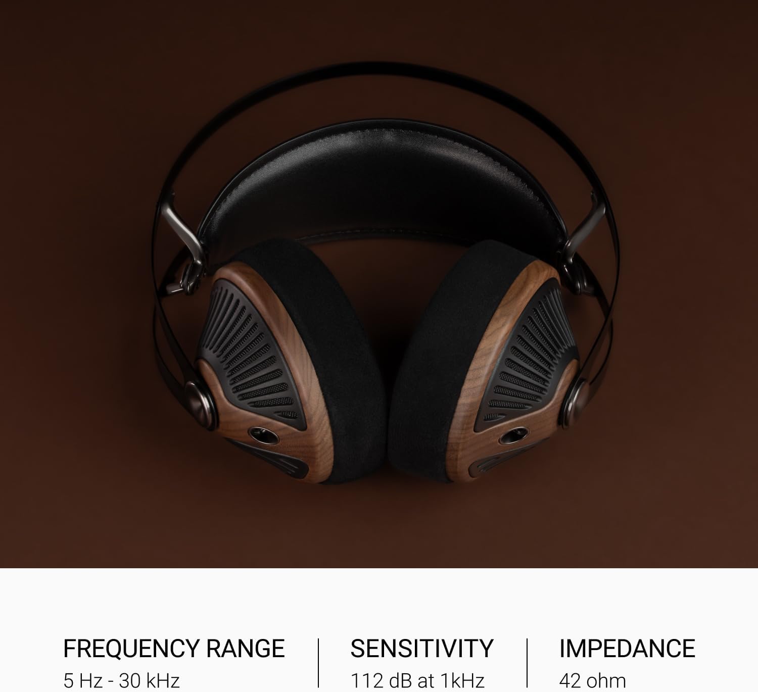 MEZE Audio 105 Silva | Wired Over-The-Ear Lightweight Audiophile Open-Back Headphones | 50mm Dynamic Drivers | Low Impedance 42 Ohms | Cables and Carrying Pouch Included