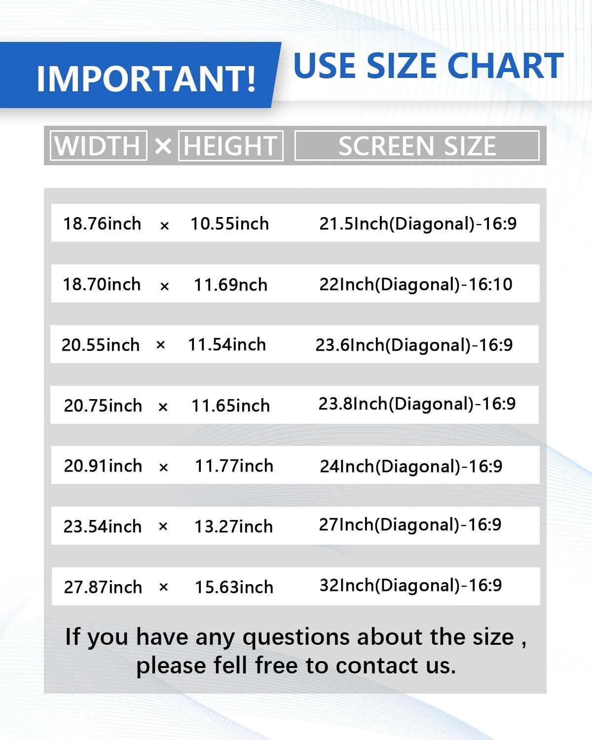 [2 Pack] 32 Inch Computer Privacy Screen for 16:9 Aspect Ratio Widescreen Monitor, Eye Protecting Anti-glare Blue Light Display Screen Privacy Protection, Removable Anti-scratch Coating