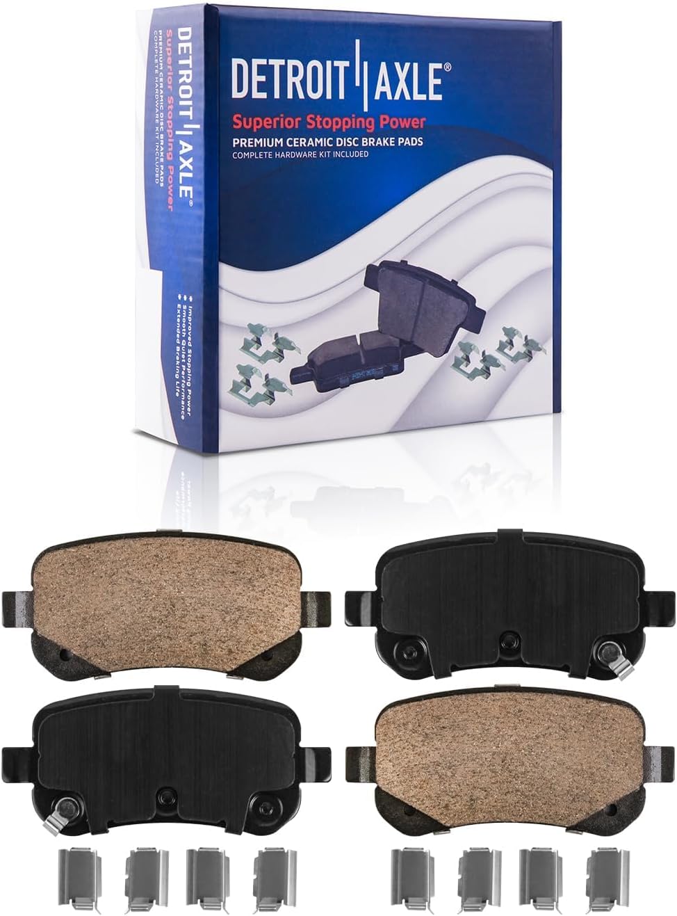 Detroit Axle - Rear Brake Kit for 2008-2011 Chrysler Town & Country Dodge Grand Caravan, 2009-2011 VW Routan, Disc Brake Rotors Ceramic Brake Pads Wheel Bearing Hubs 2010 Replacement: 12.00'' inch