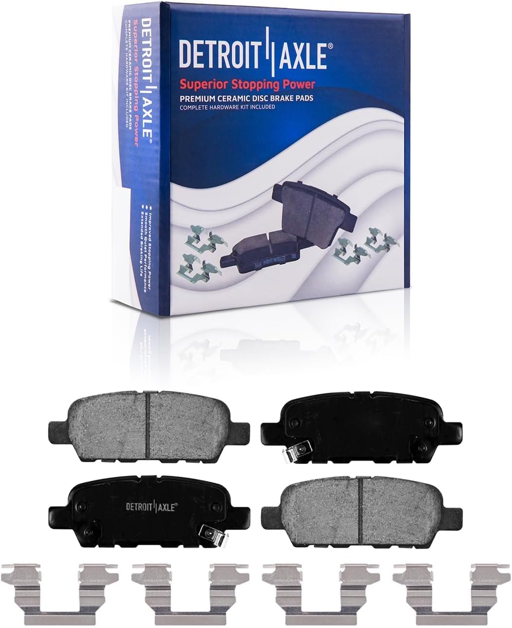 Detroit Axle - Brake Kit for 2005 2006 2007 Nissan Murano Drilled & Slotted Brake Rotors Ceramic Brakes Pads Front & Rear Replacement