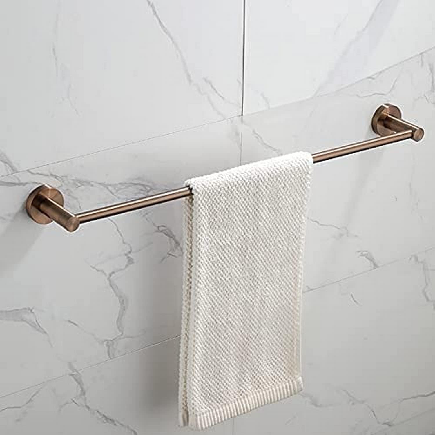 Towel Rack Towel Rails Nordic Brushed Rose Gold Bathroom Storage Rack,Single Towel Bar for Single Pole/Double Towel Shelf, Stainless Steel Towel Storage Wall Mounted Bathroom T,Single,60cm