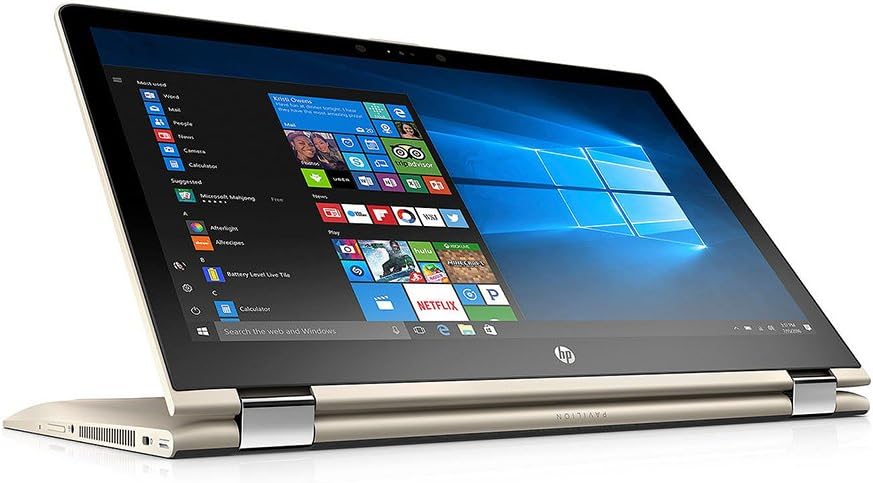 HP X360 Business Flagship 2-in-1 Laptop PC 15.6' FHD Touchscreen Intel i7-8550U Quad-Core Processor 8GB DDR4 RAM 1TB HDD Radeon DSC 530 Graphics Backlit-Keyboard B&O Audio Windows 10-Gold (Renewed)