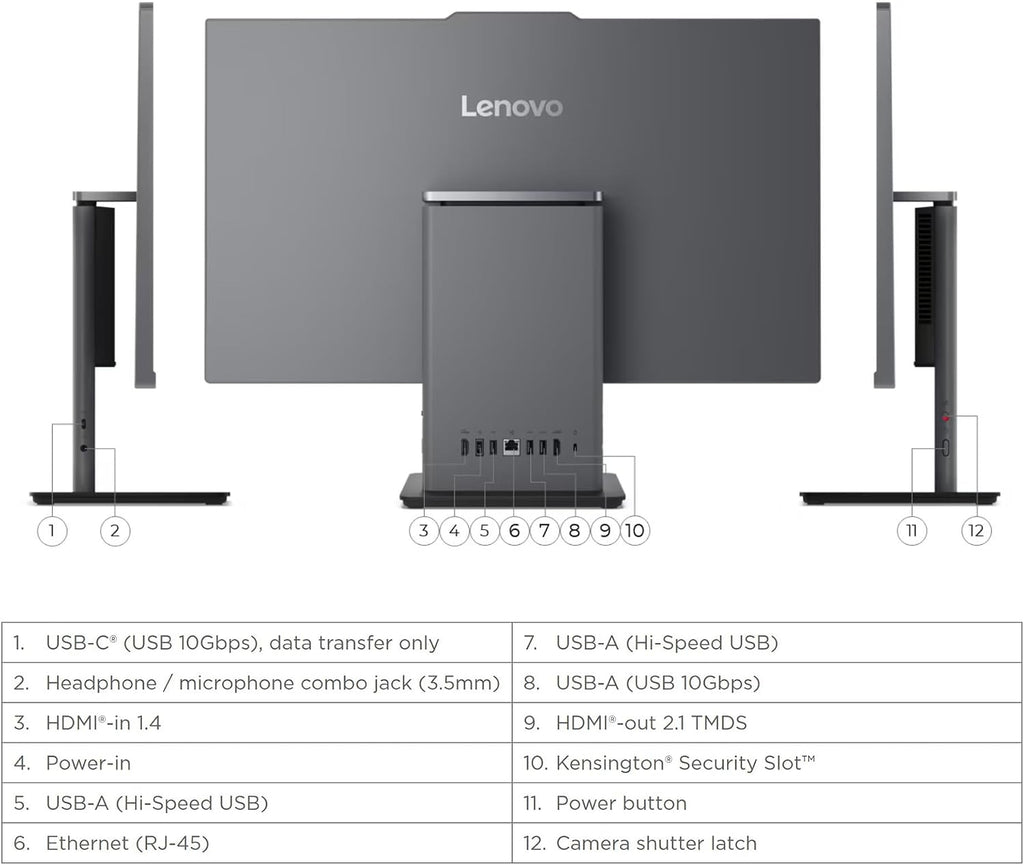 Lenovo ThinkCentre All-in-One Desktop Computer, 27' FHD Touchscreen, 10-core Intel Core i7-13620H Processor, 16GB DDR5, 1TB SSD, Wi-Fi 6, USB-C, HDMI in&Out, Wired KB&Mouse, Windows 11 Pro