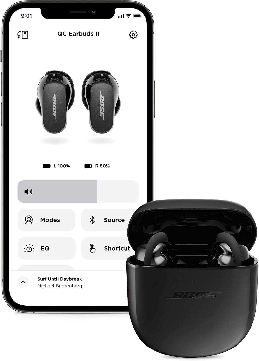 Bose QuietComfort Earbuds II, Wireless, Bluetooth, World's Best Noise Cancelling In-Ear Headphones with Personalized Noise Cancellation & Sound, Triple Black (Renewed)