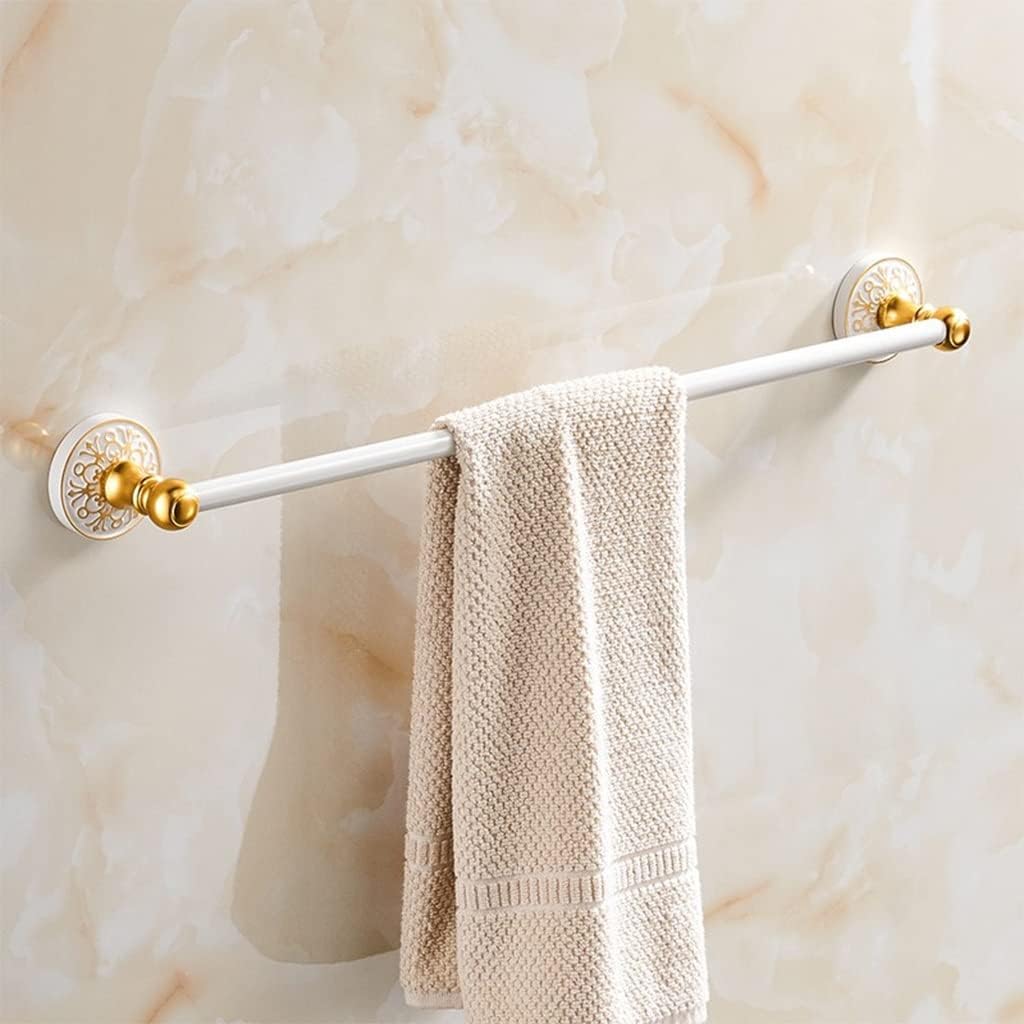 Towel Rack Platinum European Towel Rack Bar Rail, Space Aluminum Gold Towel Shelf, Tissue Paper Holder, Bathroom Accessories Set Bathroom Hardware/Single Rod The New