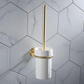 Bathroom Shelves All Copper Brushed Gold Towel Rack Bar Rail, Simple and Light Luxury Bath Towel Rack, Bathroom Bathroom Rack, Hardware Pendant Set (Color : Toilet Brush)