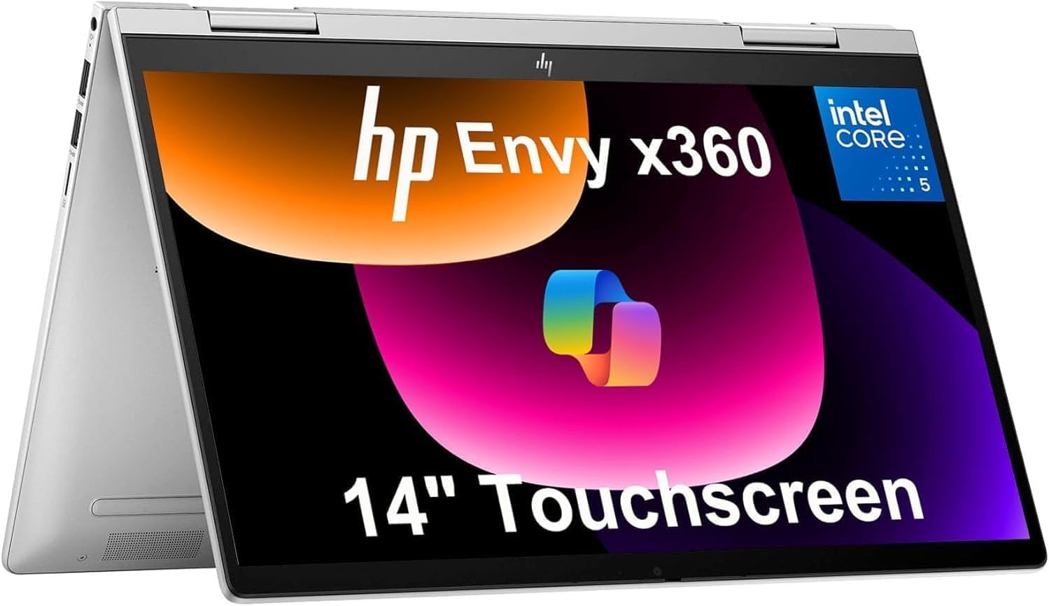 HP Envy x360 2-in-1 Laptop, 14' FHD Touchscreen Display, Intel Core i5-1335U Processor, 8GB RAM 1TB SSD, Fingerprint Reader, Backlit Keyboard, 128gb 9H Docking Station, Windows 11 Pro, Silver