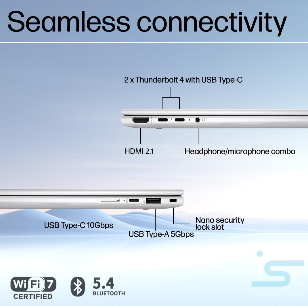 HP EliteBook x360 1040 G11 14' 2-in-1 Touchscreen Laptop (Intel Ultra 7 155H, 32GB RAM, 2TB SSD, 2.8K QHD OLED) Business AI PC, Elite X Flip G1i, Backlit, FP, IR Webcam, Rechargeable Pen, Win 11 Pro