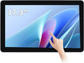 17.3 inch Capacitive Multi-Touch Screen Industrial Monitor, 16:9 Display 1920 x 1080P, Built-in Speakers, VGA & HD-MI Monitor for PC, POS, Small Business, Restaurant, Bar