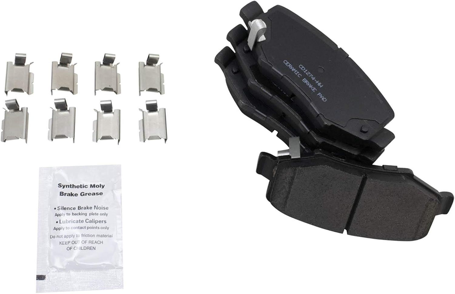 TRQ Rear Brake Pad and Rotor Set Ceramic Rotors Calipers Compatible with 2007-2017 Jeep Wrangler 2018 Wrangler JK