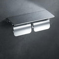Paper Towel Hook Bathroom roll Paper Holder Paper Towel Hook Shelf Toilet Paper Towel Holder, Double with lid - Paper Towel Hook