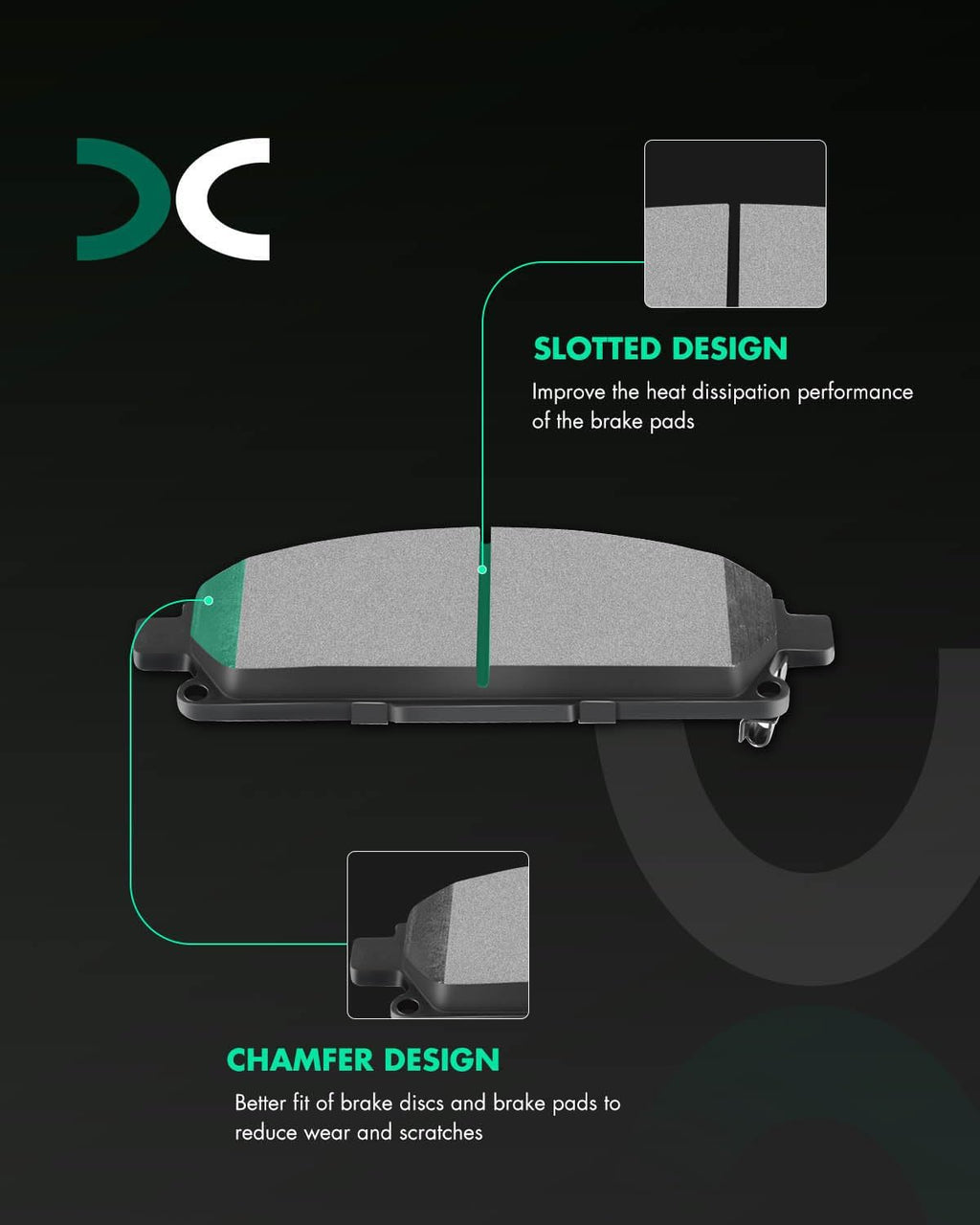 SCITOO Front 11.41' Brake Pads and Rotors Kits Fit For Nissan Quest 2004 2005 2006 2007 2008 2009 2011 2012 2013 2014 2015 2016 2017