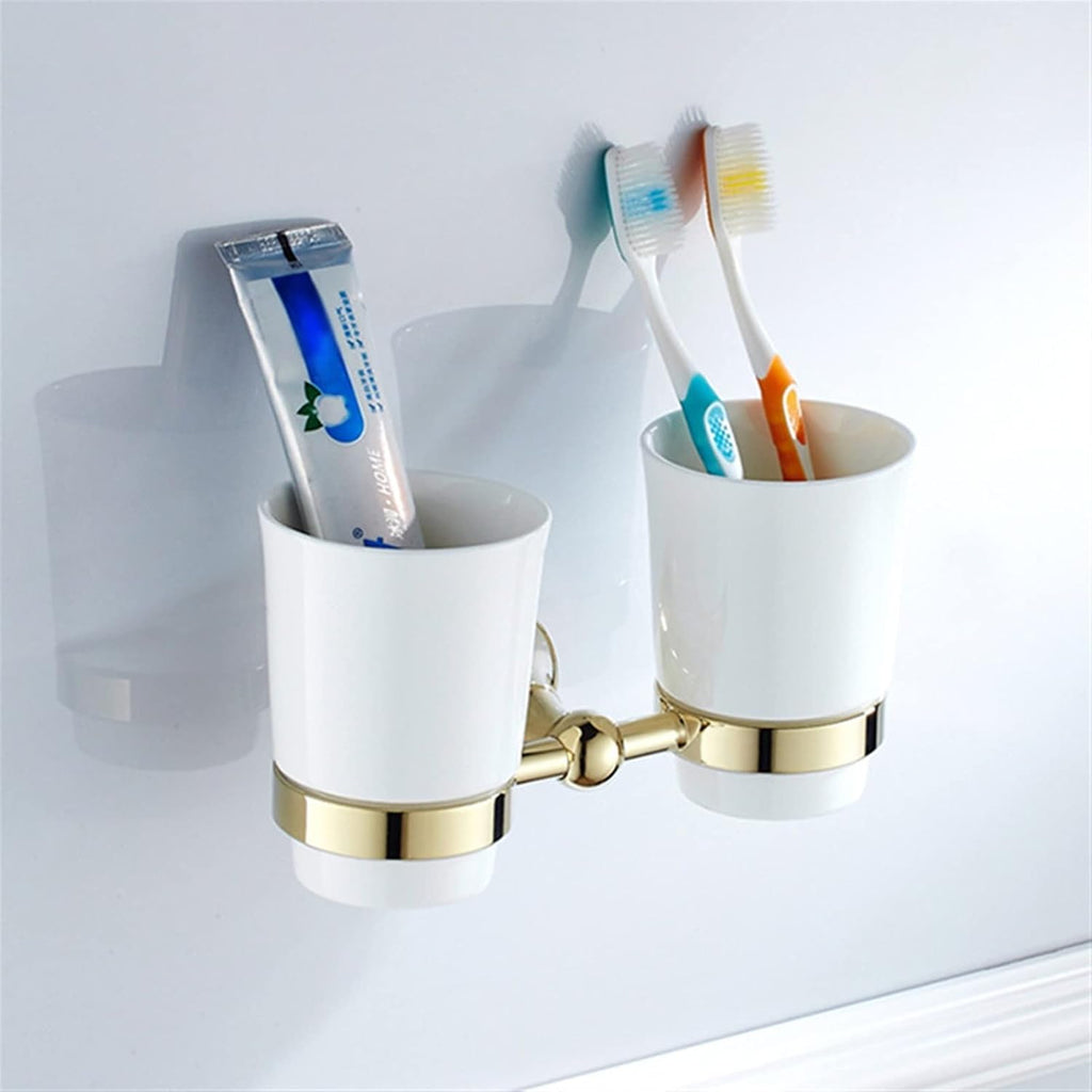KETTEL Gold Bathroom Hardware Set， Antique Holders Shelf Double Wall Hooks Gold Holder Bathroom Accessories Set，12 Pieces Fixtures